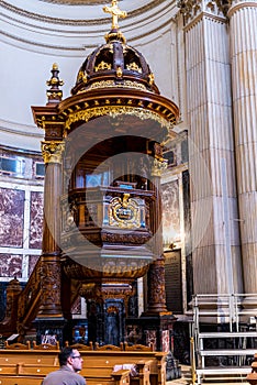 Interior view of the Berlin Cathedral. Berlin, Germany