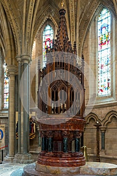 Interior view of the Cathedral in Truro, Cornwall on May 6, 2024