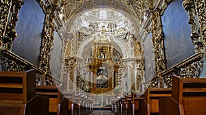 Interior view of Chapel of the Rosary Capilla del Rosario, city of Puebla, Mexico photo