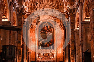 Interior view of the Chiesa di San Luigi dei Francesi