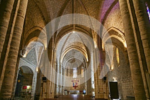 Interior view of a church of the Franciscan monastery of Santo Toribio de Liebana.