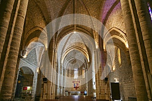 Interior view of a church of the Franciscan monastery of Santo Toribio de Liebana. photo
