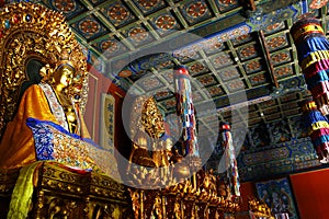 Interior of Tibetan monastery photo