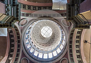 Interior view of the cupola of the San Gaudenzio Basilic, Novara photo
