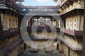 Interior view of Datia Palace. Also known as Bir Singh Palace or Bir Singh Dev Palace. Datia. Madhya Pradesh