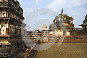 Interior view of Datia Palace. Also known as Bir Singh Palace or Bir Singh Dev Palace. Datia. Madhya Pradesh