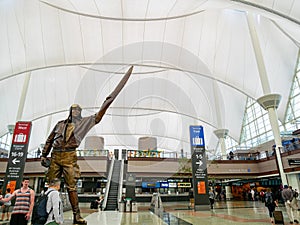 Interior view of the Denver International Airport