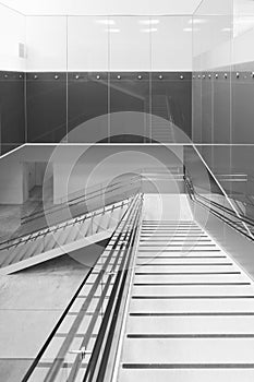 Interior view of modern stairway