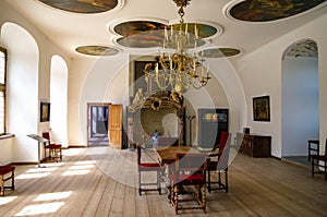 Interior view of the famous Kronborg Castle. Helsingborg, Denmark