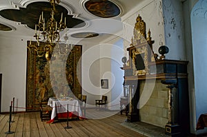 Interior view of the famous Kronborg Castle. Helsingborg, Denmark