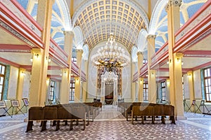 Interior view of Grand Synagogue of Edirne,Turkey