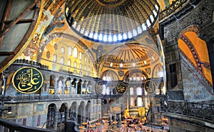 Interior view of Hagia Sophia