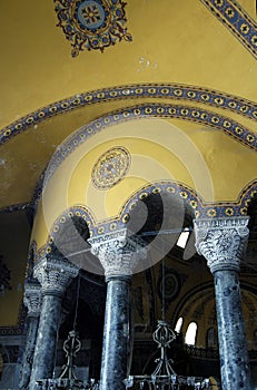 Interior view of the Hagia Sophia.