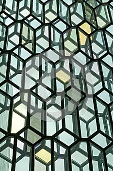 An interior view of the Harpa Concert Hall and Conference Centre photo