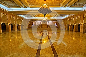 Interior view of The Hassan II Mosque , Casablanca, Morocco.