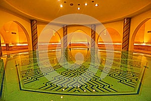 Interior view of The Hassan II Mosque , Casablanca, Morocco.