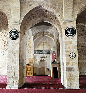 Interior view of the Hos Kadem Mosque in Kozan in Adana province in Turkey