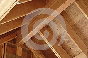 Interior View of a House Roof