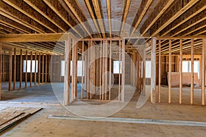 Interior view of a house under construction