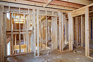 Interior view of a house under construction