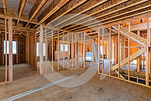 Interior view of a house under construction