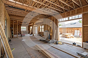 Interior View of a House Under Construction