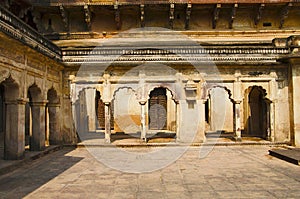 Interior view of Jahangir Palace. Orchha Palace Fort Complex. Orchha. Madhya Pradesh.