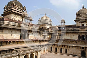 Interior view of Jahangir Palace. Orchha Palace Fort Complex. Orchha. Madhya Pradesh.