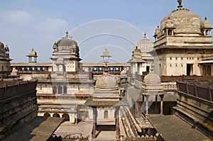 Interior view of Jahangir Palace. Orchha Palace Fort Complex. Orchha. Madhya Pradesh.