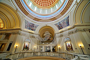 Interior view of the Kansas State Capitol governmental building, United States