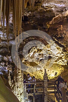 Interior view of Karaca cave located in Cebeli Village, Gumushane city,Turkey