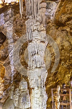 Interior view of Karaca cave located in Cebeli Village, Gumushane city,Turkey