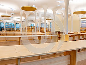 Interior view of the Liang Kuo Shu International Conference Hall during construction site