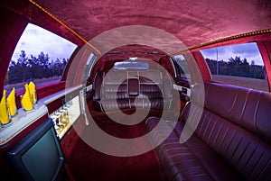 Interior view of a Limousine