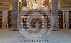 Interior view of the mausoleum of Sultan Qalawun, part of Sultan Qalawun Complex located in Al Moez Street, Cairo, Egypt photo
