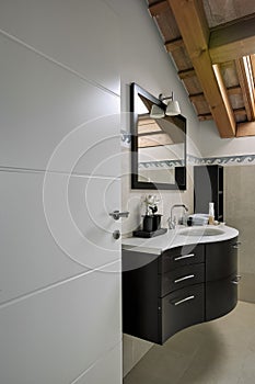 Interior view of a modern bathroom