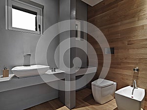 Interior view of a modern bathroom