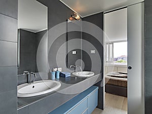 Interior view of a modern bathroom
