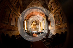 Interior view of a modern church