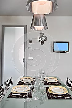 Interior view of a modern dining room