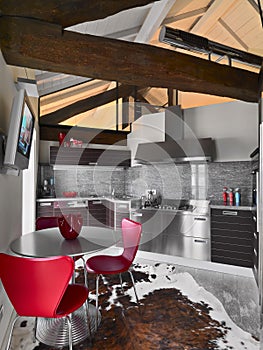 Interior view of a modern kitchen