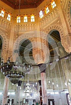Interior view of Mosque , Alexandria, Egypt.
