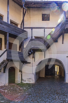 Interior view of an old inn