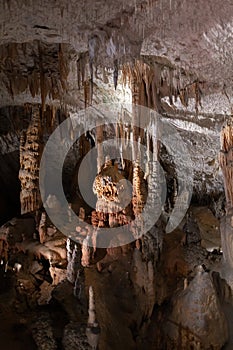 Interior view of Postojna cave