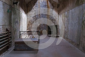 Interior view of a restored cell of a prison