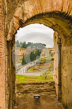 Roman Coliseum Interior View, Rome, Italy