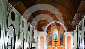 Interior view to Basilica of the Immaculate Conception at Ouidah, Benin