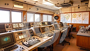 Vintage Control Room Interior