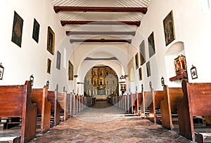 Interior of Villa de Leyva Church in BoyacÃ¡
