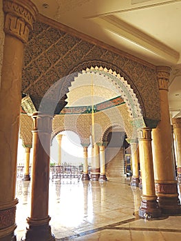 Interior at The Wall in Masjid Agung Baitul Makmur, Meulaboh, Aceh Barat